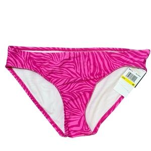 MICHAEL Michael Kors Pink Zebra print Bikini Bottom NWT size Medium swimwear